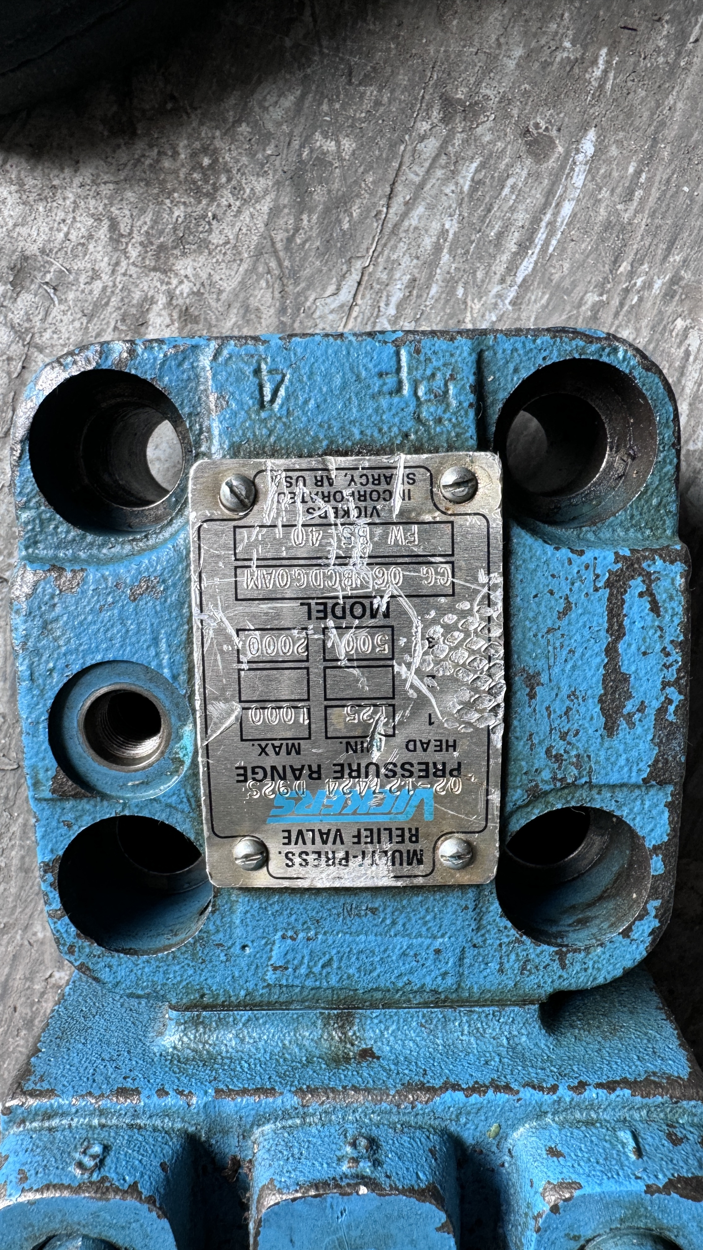 Vickers Vickers Relief Valve Multi Pressure