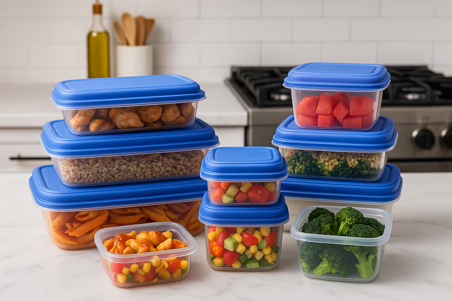 Set of 15 Molds for Containers with Lids