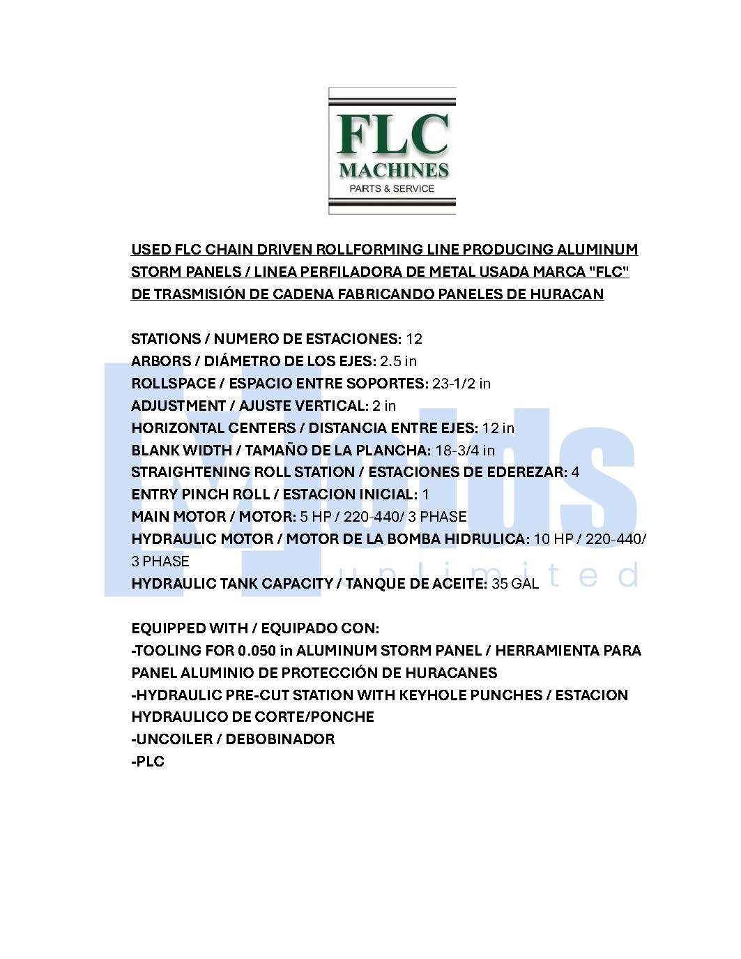 FLC 12 Estaciones linea perfiladora